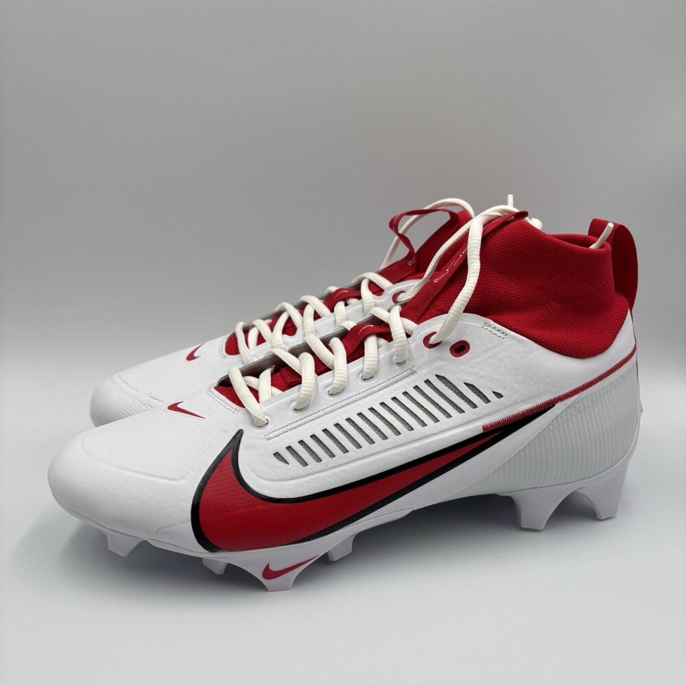 Size 10 Nike Vapor Edge Pro 360 2 TB P White/Red Football Cleats FN7759-106